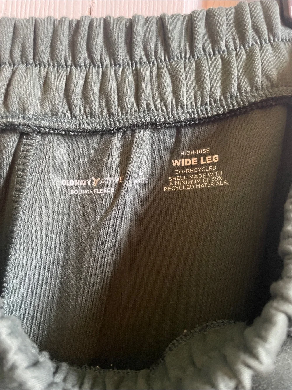 Old Navy High-Waisted Bounce Fleece Wide-Leg Sweatpants L Petite